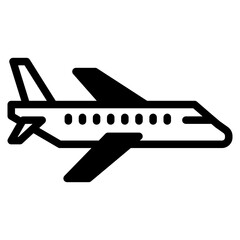 plane icon on white background