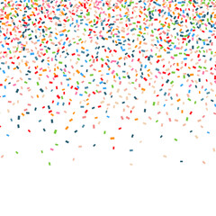 celebration background with colourful falling confetti 