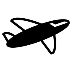 plane icon on white background