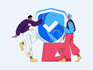 Internet financial management investment flat vector concept operation hand drawn illustration
