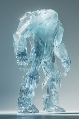 Monolithic Ice Giant Towering in a Frozen Wasteland