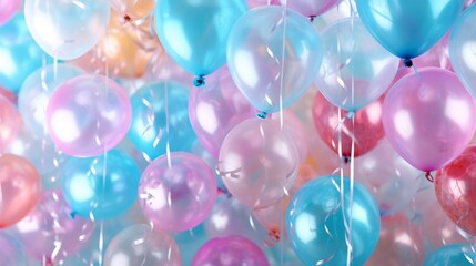 colorful party balloons background.