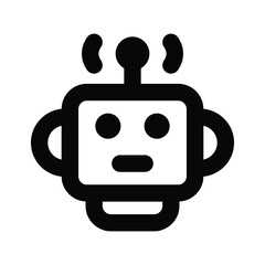 Creatively crafted icon of ai robot, ready to use vector