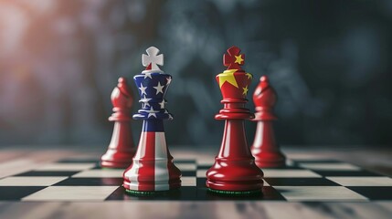 Dramatic image of a chess game in progress