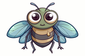  A small bug cartoon vector artwork illustration 