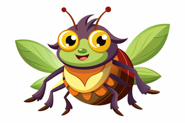  A small bug cartoon vector artwork illustration 