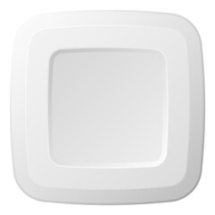 Square white tablet. Medical drug realistic mockup