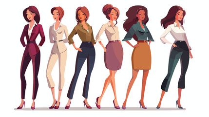 Women in office clothes. Beautiful woman in business