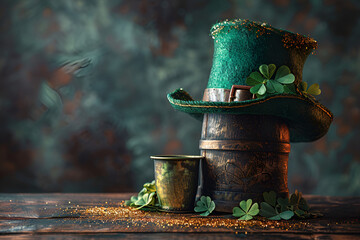 Green Leprechaun Hat and Clover Leaves on Wood,
Nice St Patricks Day Lucky Hat HD Background Wallpaper Desktop Wallpaper
