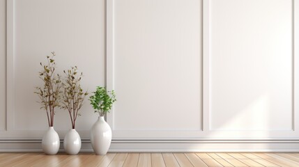 White classic wall background