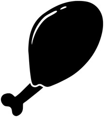food illustration fast silhouette chicken logo meal icon junk outline snack unhealthy meat lunch fried restaurant dinner crispy eat shape cooked menu wing for vector graphic background