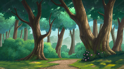 Paint illustrations in the wild and natural.