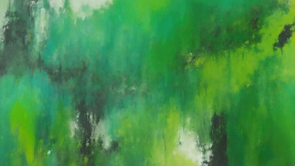 Abstract Green and multicolor painting with grunge texture. brush strokes splash color and oil Background