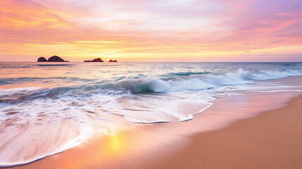 Stunning Beach Sunset with Vibrant Colors