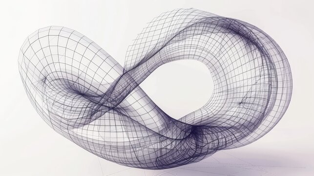 3D Modeling Wireframe Object: An illustration showcasing a wireframe model of an object