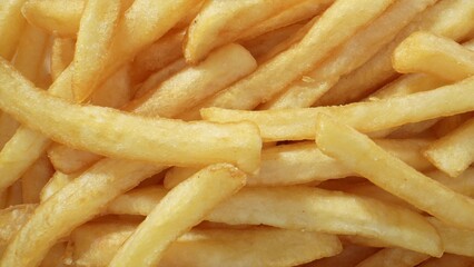 French fries are thin strips of potatoes that are deep-fried until crispy and golden brown. They...