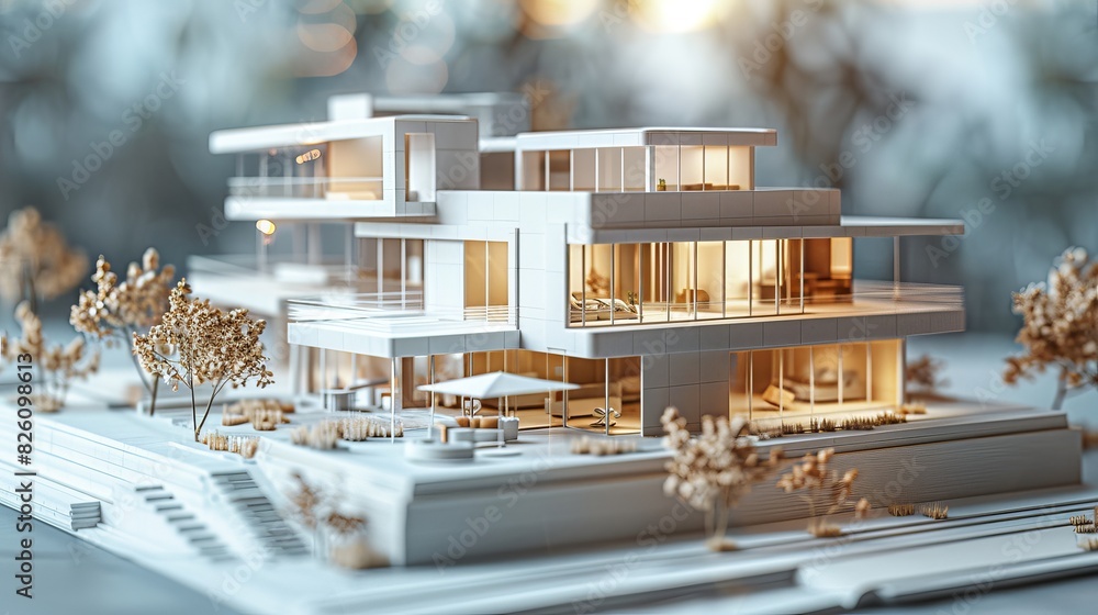 Poster engineering architecture conceptual model: a conceptual 3d model representing innovative