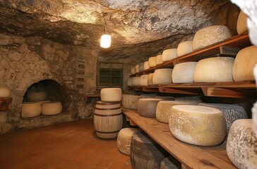 Monastery cheese aging room