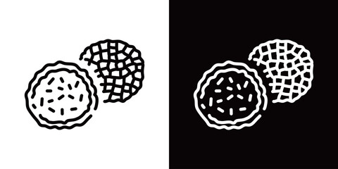 シンプルなトリュフの線画アイコン