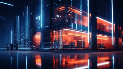 Fototapeta premium science fiction futuristic city. 