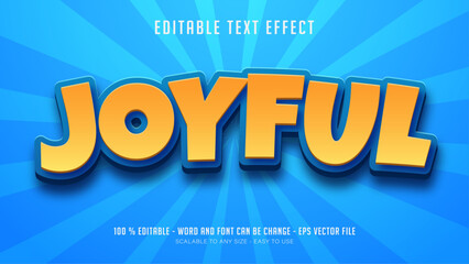 joyful editable text effect