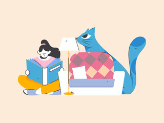 Internet financial management investment flat vector concept operation hand drawn illustration
