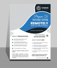 Unique and futuristic formal layer maintain business flyer design template. 