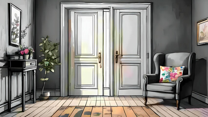 Fototapeta premium Real Estate Living Room Interior