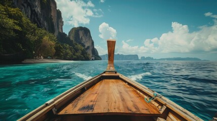 Scenic Ride Through Phi Phi Islands on a Traditional Thai Boat