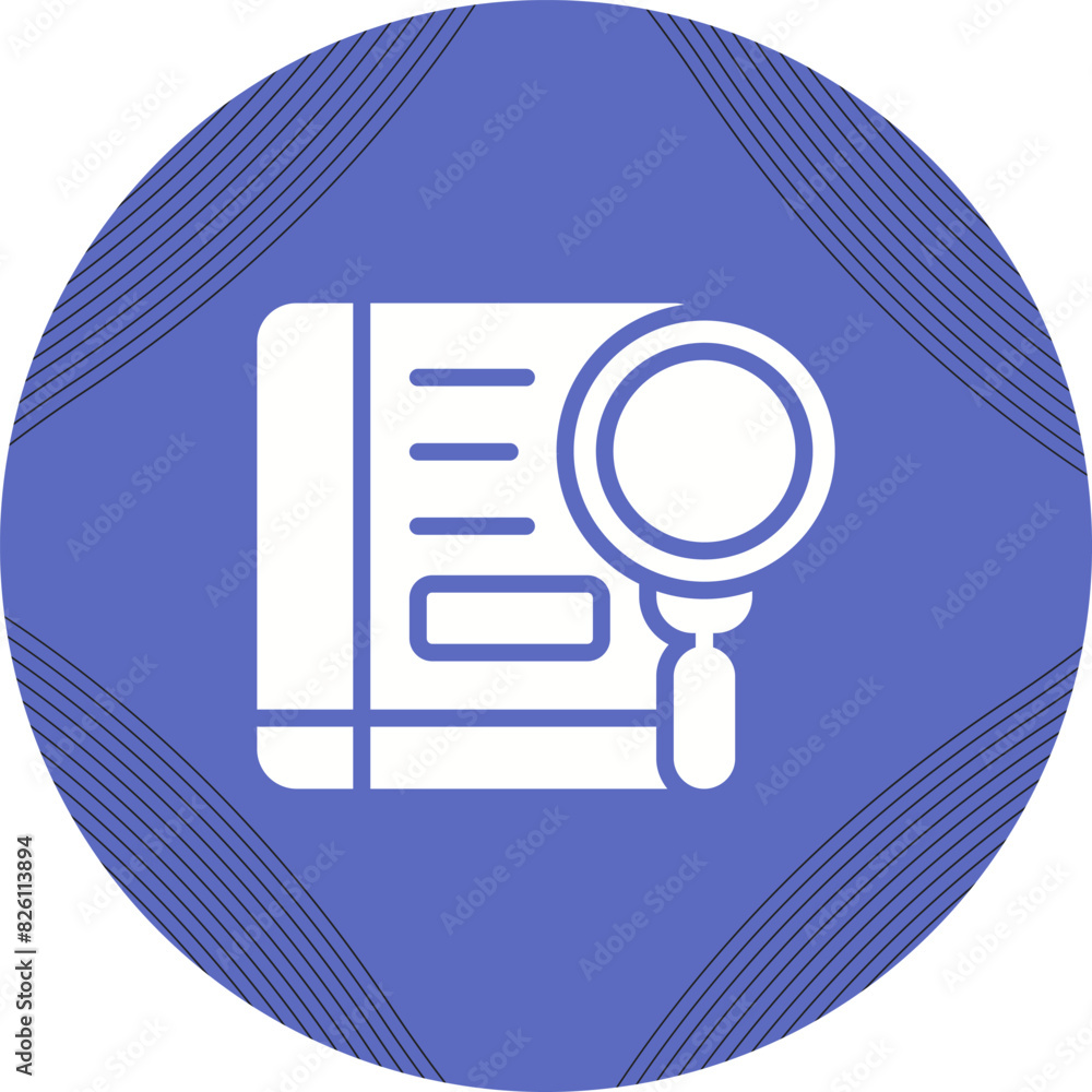 Sticker encyclopedia vector icon