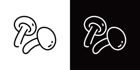 シンプルななめこの線画アイコン