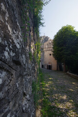 Abruzzo - Facade of the Sanctuary of the Madonna d'Appari - Built in the 13th century - It is located just outside the town of Paganica, (AQ), declared a national monument in 1902.