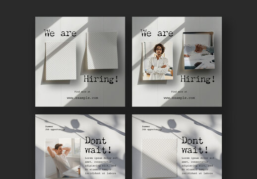 Social Media Layouts In Style Of Sticky Photo Note Placeholders With Generative ai