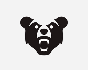 Bear head logo. Grizzly emblem design editable for your business. Vector illustration.