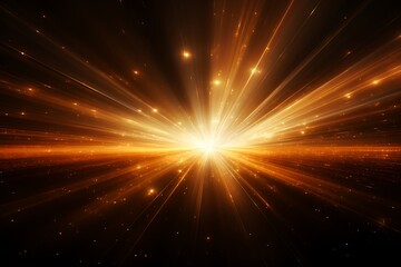 abstract background with rays and bokeh defocused lights.