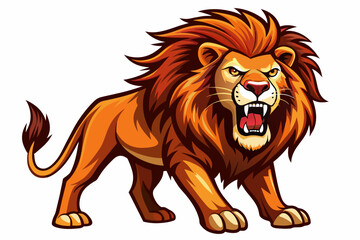  A angry lion vector artwork image illustration 