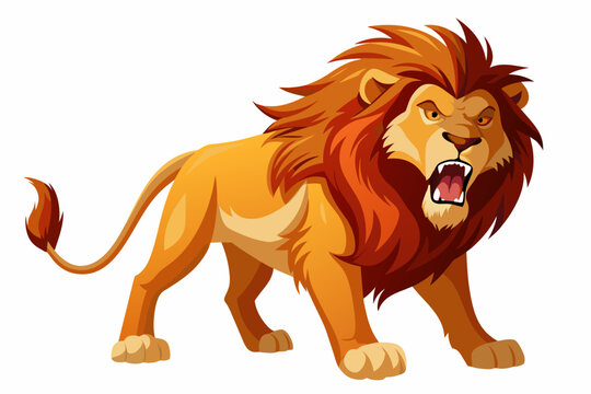  A angry lion vector artwork image illustration 