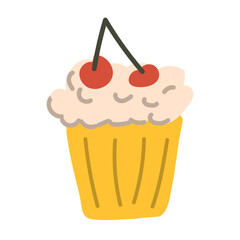 Autumn fall thanksgiving pastry bake vector illustration. Fall harvest festival pie with pumkin and berry. Can used for greeting card, poster, banner, cover template.