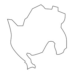 Airai State map, administrative division of Palau. Vector illustration.