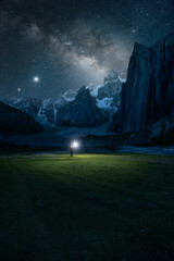 Where the milkyway meets a wanderer