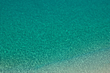 Blue turquoise sea water background.