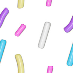 Realistic 3D sprinkles colorful design seamless pattern