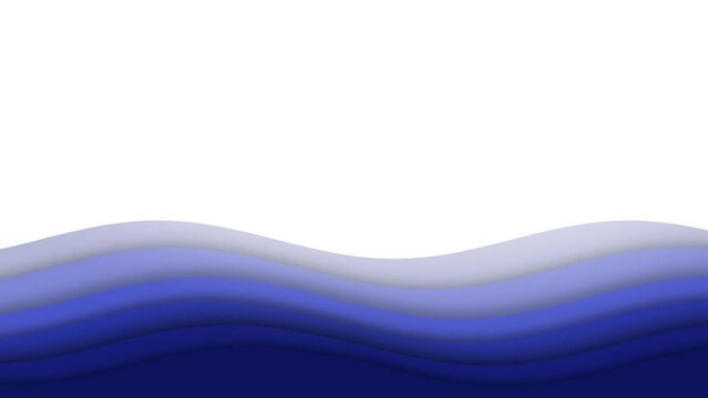 wavy blue gradation line pattern motion graphic animation, simple, elegant and minimal on white background