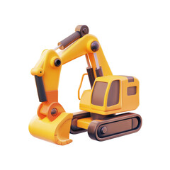 Fototapeta premium excavator icon 3d