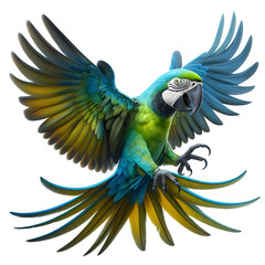 Parrot isolated on Transparent or white background 