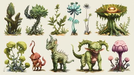 Different type of alien UHD wallpaper