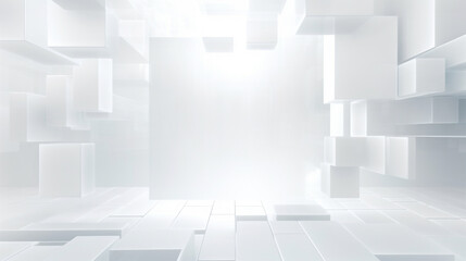 Fototapeta premium Modern white and light grey square overlapped pattern on background with shadow. white background. Minimal geometric white light background abstract design. Elegant white and grey Background.