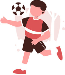 Young Football Player vector illustration concept