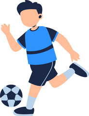 Obraz premium Young Football Player vector illustration concept