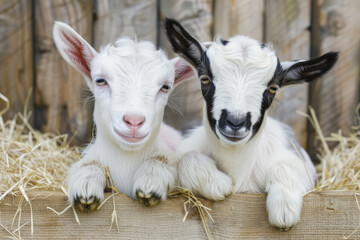 Obraz premium Two goats. Farm animals